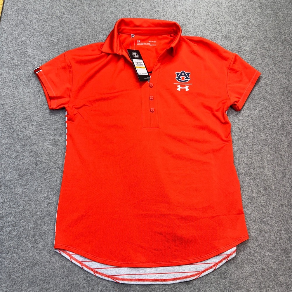 Auburn Tigers Under Armour HeatGear Polo Women's Navy‎ New